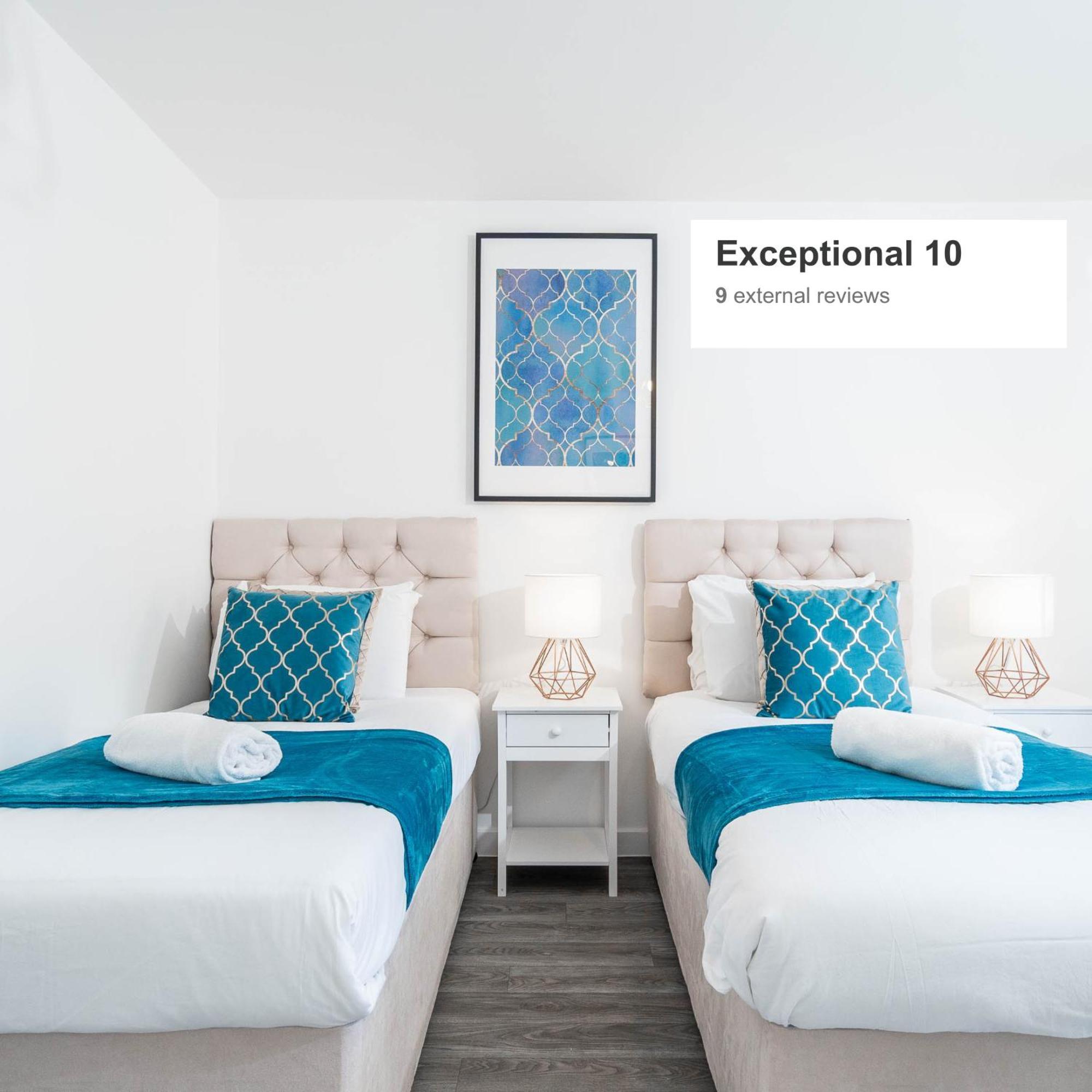 Luxury Apartment - Twin Beds - Selly Oak - Off-Street Parking - Free Netflix & Wifi - Top Rated 9Cc Birmingham Kültér fotó